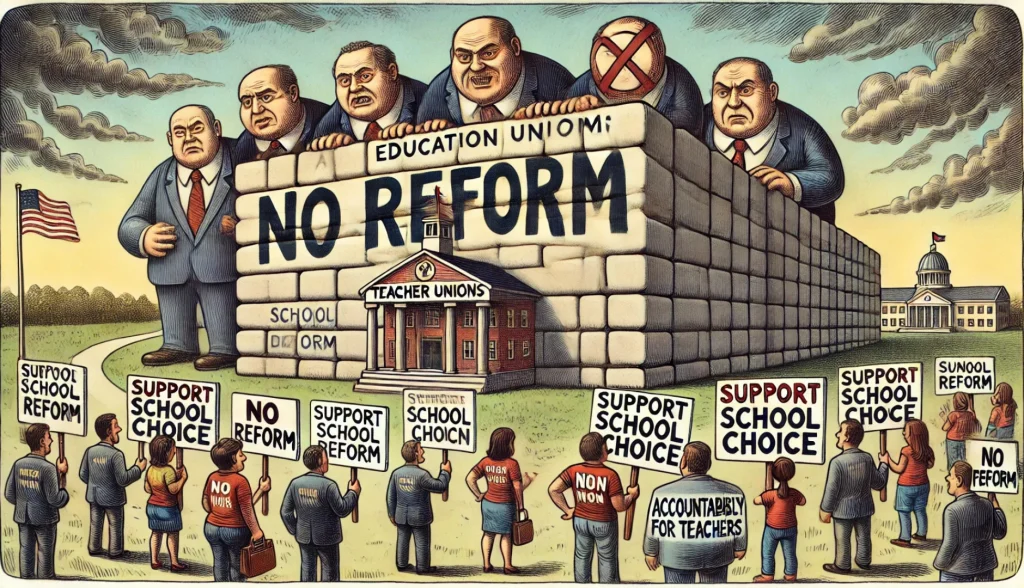 teachers protesting teacher unions